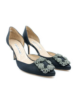 Manolo Blahnik Hangisi Crystal Buckle d'Orsay Pump, 37.5 Accessory arcadeshops.com