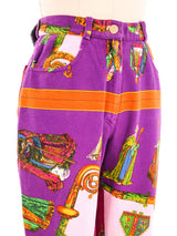 Gianni Versace I Papi Print Denim Bottom arcadeshops.com