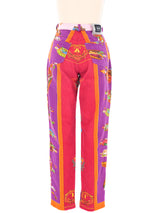Gianni Versace I Papi Print Denim Bottom arcadeshops.com