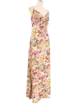 John Galliano Floral Gazette Print Slip Dress Dress arcadeshops.com