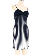 Gianfranco Ferre Striped Bustier Dress Dress arcadeshops.com