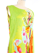 Watercolor Printed Floral Shift Dress Dress arcadeshops.com