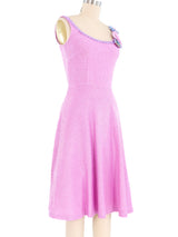 Moschino Lavender Raffia Skater Dress Dress arcadeshops.com