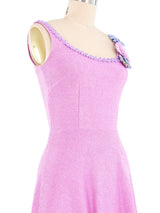 Moschino Lavender Raffia Skater Dress Dress arcadeshops.com