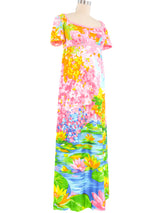 Neon Mixed Floral Maxi Dress Dress arcadeshops.com