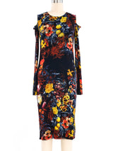 Jean Paul Gaultier Rose Printed Mesh Dress Dress arcadeshops.com