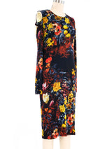 Jean Paul Gaultier Rose Printed Mesh Dress Dress arcadeshops.com