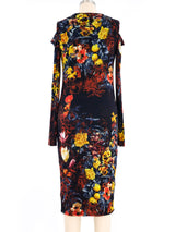 Jean Paul Gaultier Rose Printed Mesh Dress Dress arcadeshops.com