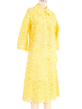 Yellow Raffia Crochet Jacket Jacket arcadeshops.com