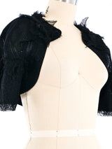 Rochas Lace Trimmed Shrug Jacket arcadeshops.com