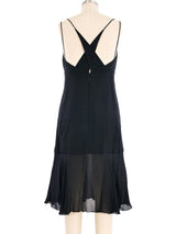 Chanel Black Silk Cross Back Dress Dress arcadeshops.com