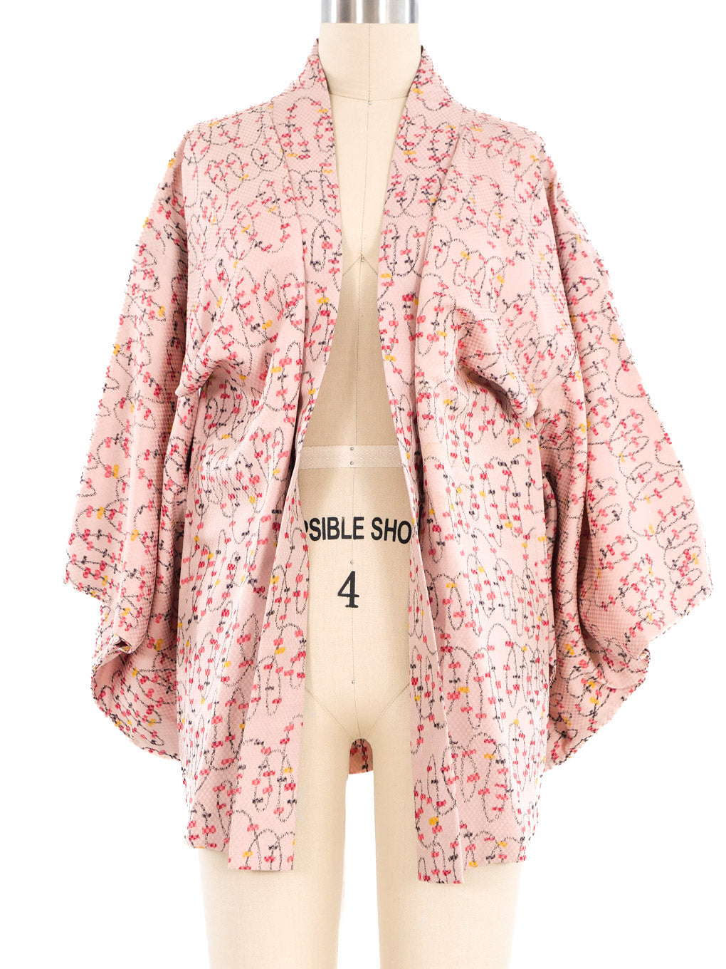 Scribble Printed Haori Kimono