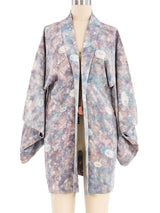 Watercolor Printed Haori Kimono Jacket arcadeshops.com