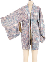 Watercolor Printed Haori Kimono Jacket arcadeshops.com