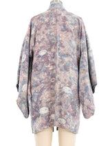 Watercolor Printed Haori Kimono Jacket arcadeshops.com