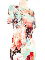 Jean Paul Gaultier Floral Drawstring Tshirt Dress Dress arcadeshops.com