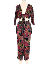 Metallic Printed Mosaic Midi Dress Dress arcadeshops.com