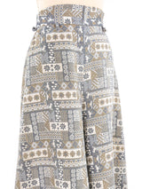 Metallic Brocade Wide Leg Trousers Bottom arcadeshops.com