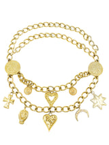 Mixed Charm Chain Belt Accessory arcadeshops.com