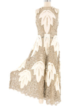 Sequin Embellished Wide Leg Crochet Jumpsuit Suit arcadeshops.com