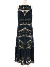 Embroidered Cotton Crochet Tank Dress Dress arcadeshops.com