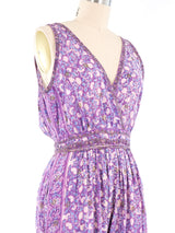 Lavender Indian Block Print Jumpsuit Suit arcadeshops.com