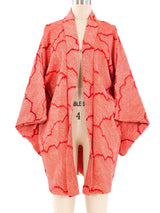 Blood Orange Shibori Haori Kimono Jacket arcadeshops.com