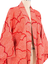 Blood Orange Shibori Haori Kimono Jacket arcadeshops.com