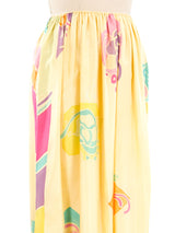 Mary McFadden Printed Silk Maxi Skirt Bottom arcadeshops.com