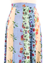 Mixed Block Print Patchwork Maxi Skirt Bottom arcadeshops.com