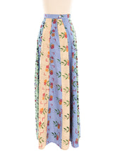 Mixed Block Print Patchwork Maxi Skirt Bottom arcadeshops.com