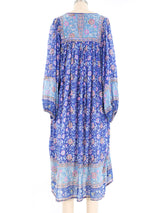 Indigo Cotton Gauze Indian Block Print Dress Dress arcadeshops.com