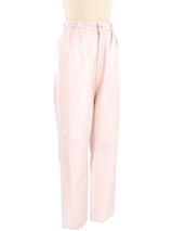 Pastel Pink Leather Pants Bottom arcadeshops.com
