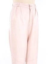 Pastel Pink Leather Pants Bottom arcadeshops.com