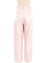 Pastel Pink Leather Pants Bottom arcadeshops.com