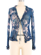 Jean Paul Gaultier Floral Mesh Top Top arcadeshops.com