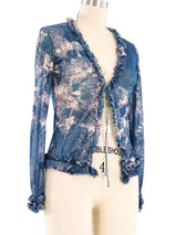 Jean Paul Gaultier Floral Mesh Top Top arcadeshops.com
