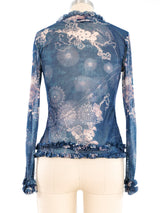 Jean Paul Gaultier Floral Mesh Top Top arcadeshops.com