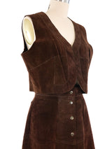 Suede Skirt Ensemble Suit arcadeshops.com