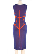 Thierry Mugler Graphic Knit Dress Dress arcadeshops.com