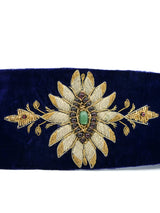 Navy Velvet Zardozi Waist Belt Accessory arcadeshops.com