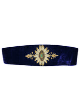 Navy Velvet Zardozi Waist Belt Accessory arcadeshops.com