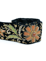 Black Floral Zardozi Waist Belt Accessory arcadeshops.com