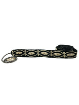 Black Marquis Skinny Zardozi Waist Belt Accessory arcadeshops.com