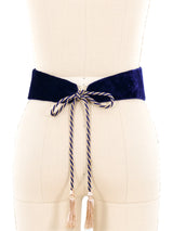 Navy Velvet Zardozi Waist Belt Accessory arcadeshops.com