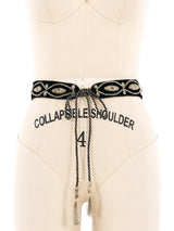 Black Marquis Skinny Zardozi Waist Belt Accessory arcadeshops.com