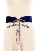 Navy Velvet Zardozi Waist Belt Accessory arcadeshops.com