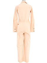 1970s Peach Zipfront Coveralls Suit arcadeshops.com