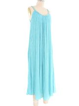 Turquoise Grecian Gauze Midi Dress Dress arcadeshops.com