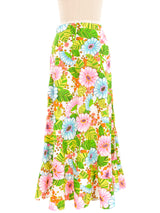 1970s Tropical Maxi Skirt and Triangle Top Ensemble Suit arcadeshops.com